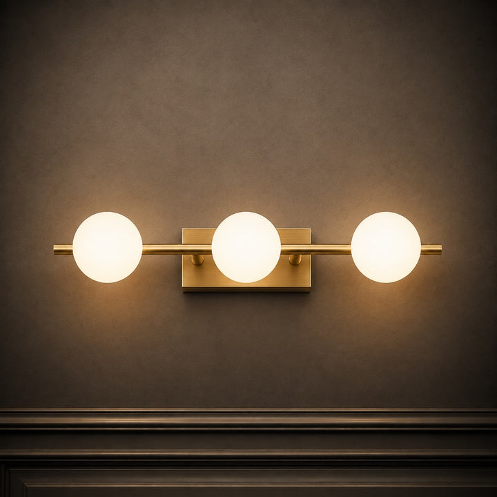 Modern LED Bathroom Vanity Light Bar Wall Mounted Copper with Adjustable Color Temperature