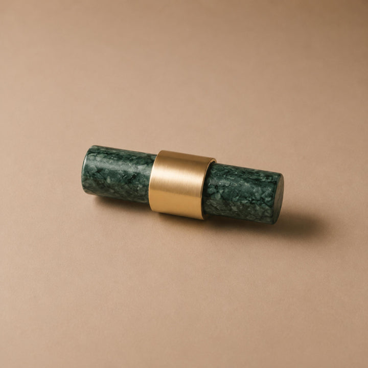 Modern Marble Cabinet Knobs and Drawer Pulls Set Brass Ergonomic Design for Kitchen Cabinets