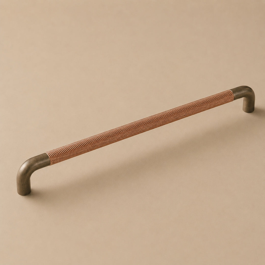 Modern Knurled Cabinet Handles and Knobs Set with Textured Grip for Easy Installation in Durable Metal