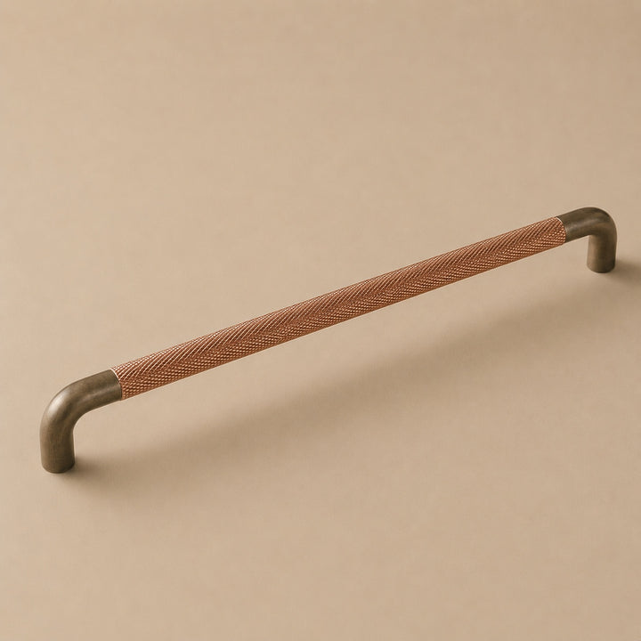 Modern Knurled Cabinet Handles and Knobs Set with Textured Grip for Easy Installation in Durable Metal