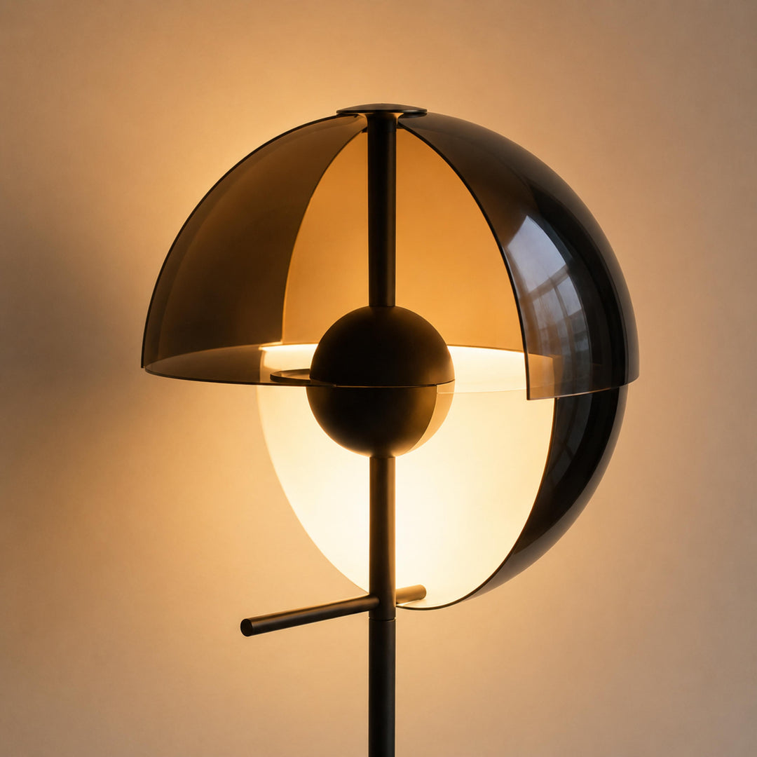Modern Floor Lamp Adjustable Shade Iron and Acrylic Dimmable Indoor Lighting for Living Room