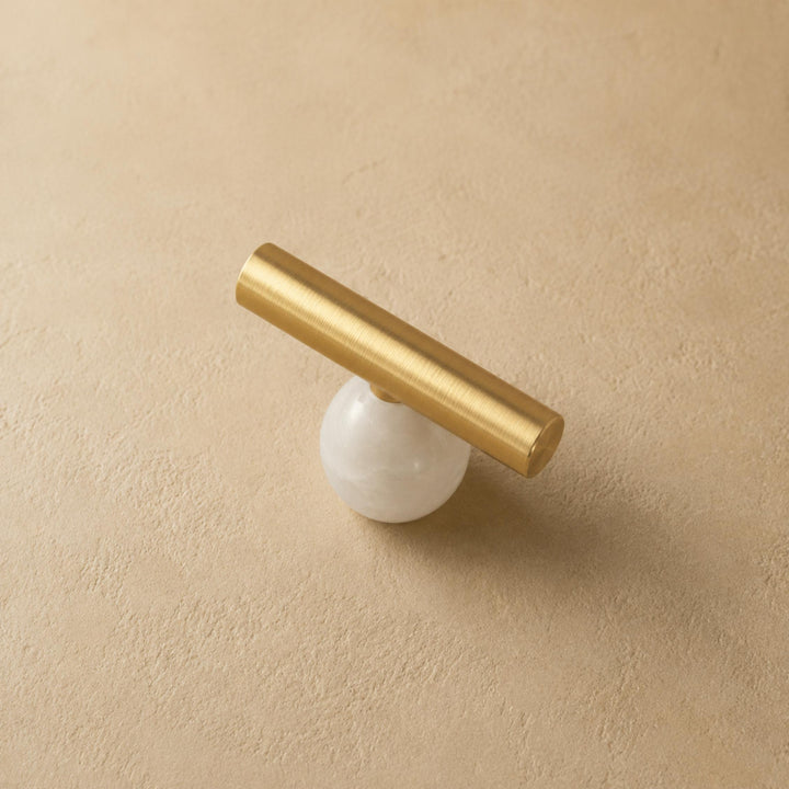 Modern Crystal Drawer Pulls and Knobs Set with Rust-Resistant Brass Finish for Kitchen Cabinets