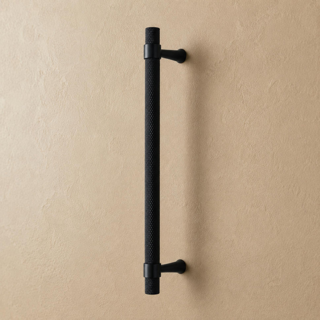 Modern Knurled Cabinet Handle Brass Fixture with Durable Grip for Cabinets and Drawers