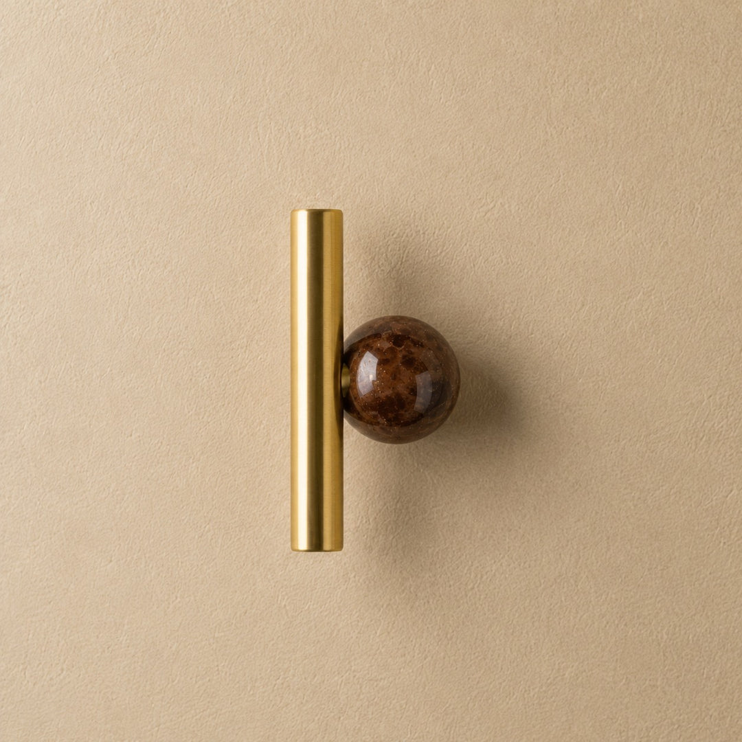 Modern Crystal Drawer Pulls and Knobs Set with Rust-Resistant Brass Finish for Kitchen Cabinets