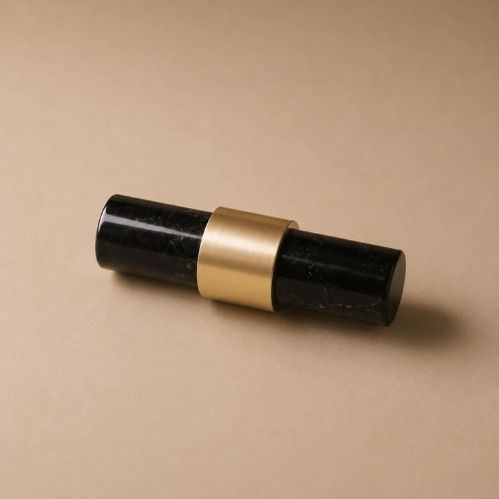 Modern Marble Cabinet Knobs and Drawer Pulls Set Brass Ergonomic Design for Kitchen Cabinets