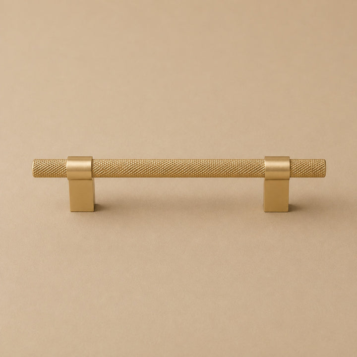 Modern Knurled Kitchen Cabinet Handles and Drawer Pulls Set Durable Metal 3.8-12.6 Inch Options