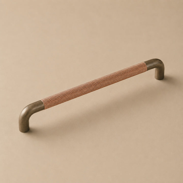 Modern Knurled Cabinet Handles and Knobs Set with Textured Grip for Easy Installation in Durable Metal