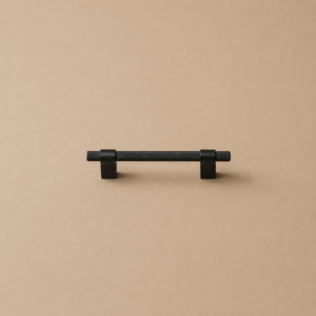 Modern Knurled Kitchen Cabinet Handles and Drawer Pulls Set Durable Metal 3.8-12.6 Inch Options