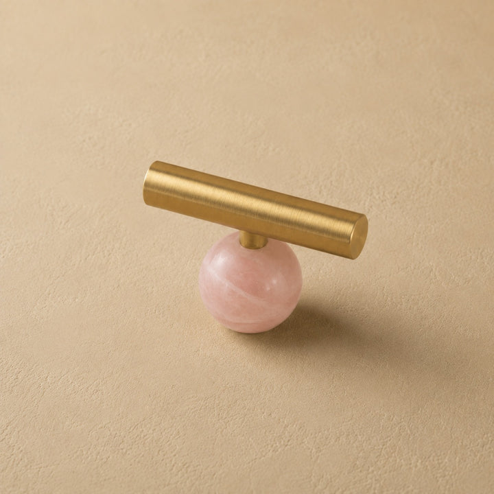 Modern Crystal Drawer Pulls and Knobs Set with Rust-Resistant Brass Finish for Kitchen Cabinets