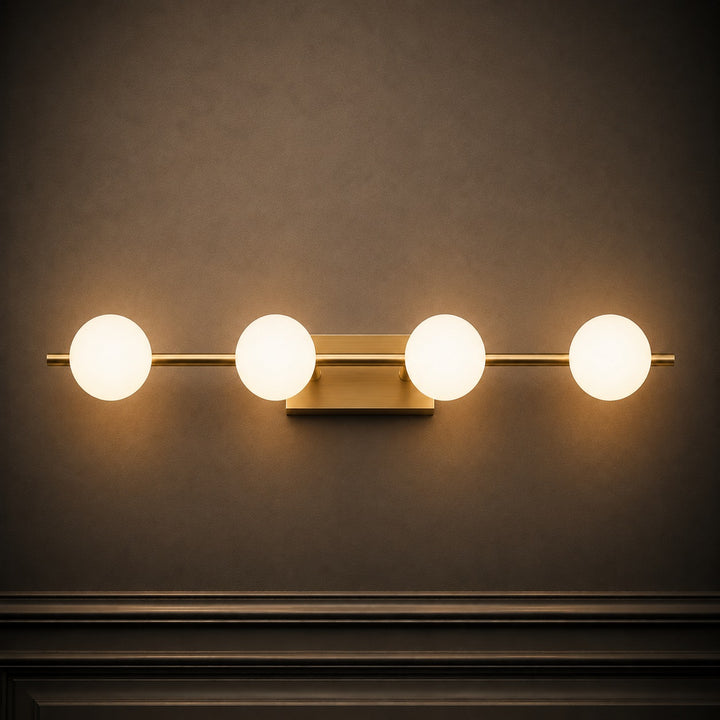 Modern LED Bathroom Vanity Light Bar Wall Mounted Copper with Adjustable Color Temperature
