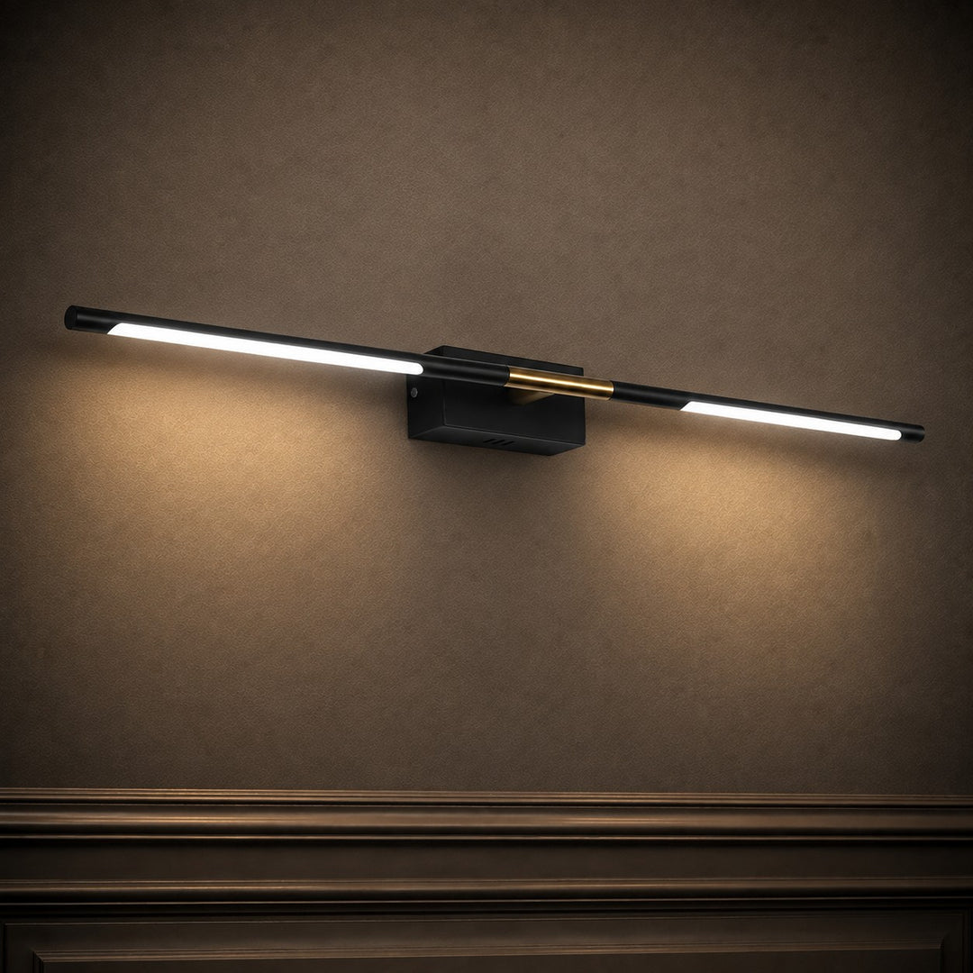 Modern Bathroom Vanity Light Bar Wall Mounted Black Acrylic LED Fixture Dimmable 6W 110V