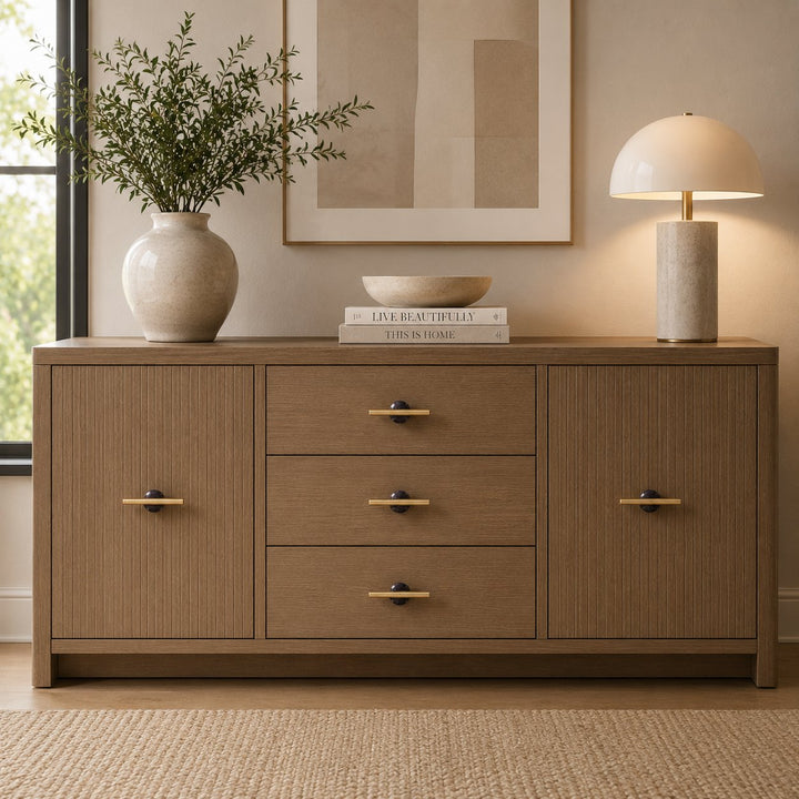 Modern Crystal Drawer Pulls and Knobs Set with Rust-Resistant Brass Finish for Kitchen Cabinets