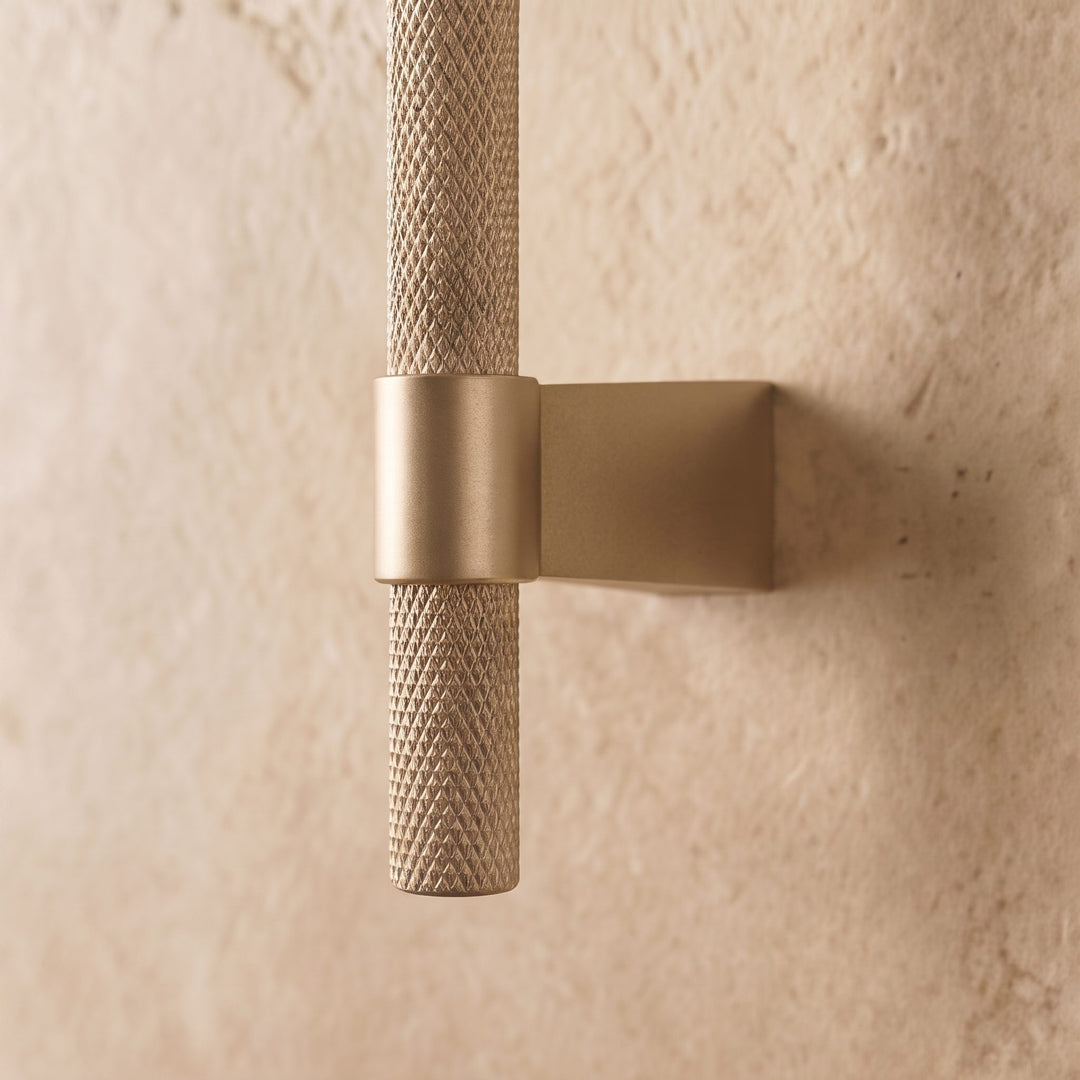 Modern Knurled Kitchen Cabinet Handles and Drawer Pulls Set Durable Metal 3.8-12.6 Inch Options