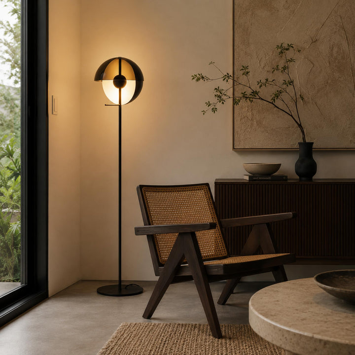 Modern Floor Lamp Adjustable Shade Iron and Acrylic Dimmable Indoor Lighting for Living Room