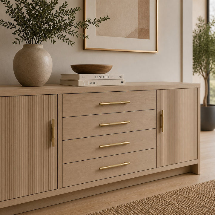 Contemporary Cabinet Handles Set Ergonomic Pulls and Knobs Durable Metal for Kitchen Drawers