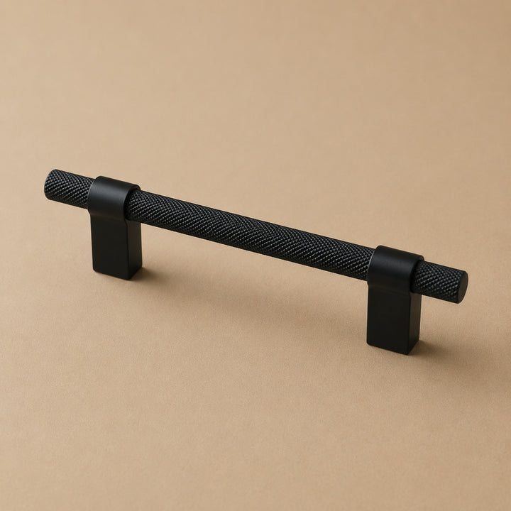 Modern Knurled Kitchen Cabinet Handles and Drawer Pulls Set Durable Metal 3.8-12.6 Inch Options