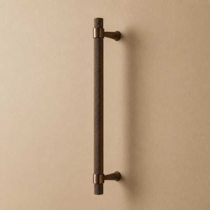 Modern Knurled Cabinet Handle Brass Fixture with Durable Grip for Cabinets and Drawers