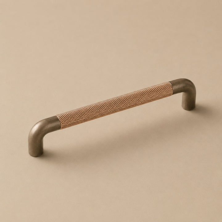 Modern Knurled Cabinet Handles and Knobs Set with Textured Grip for Easy Installation in Durable Metal