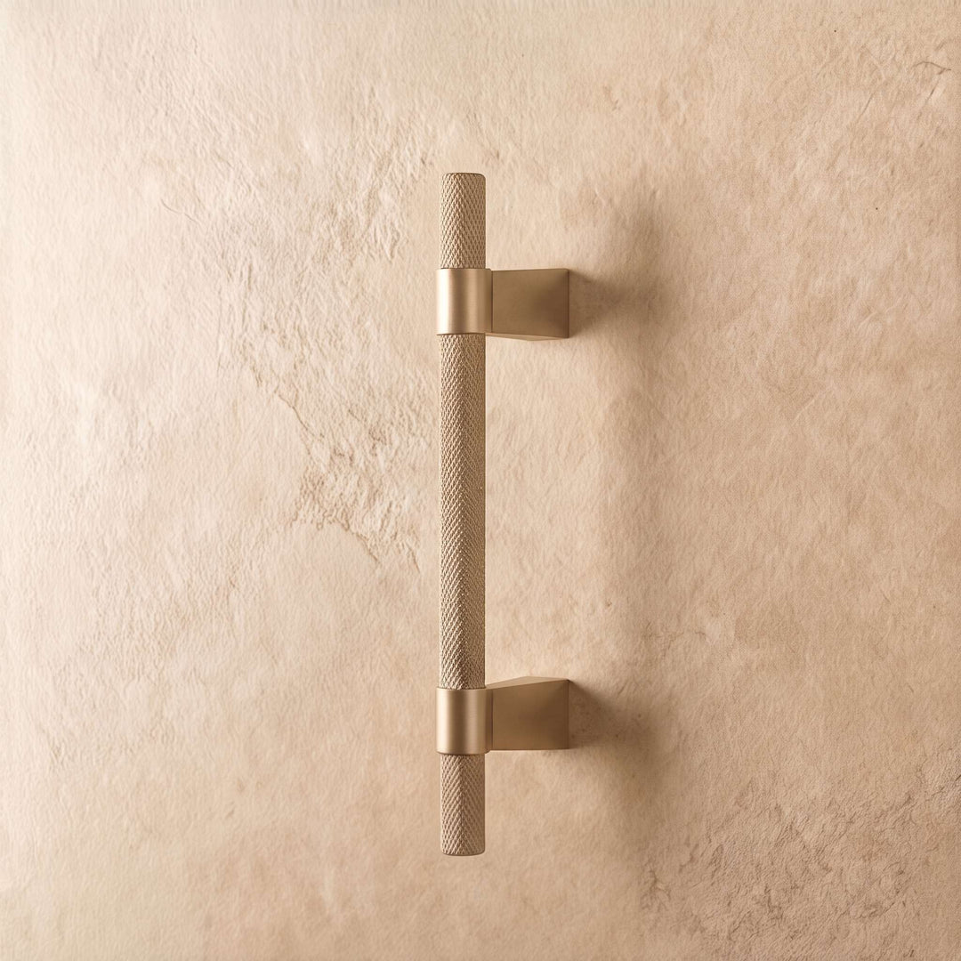 Modern Knurled Kitchen Cabinet Handles and Drawer Pulls Set Durable Metal 3.8-12.6 Inch Options