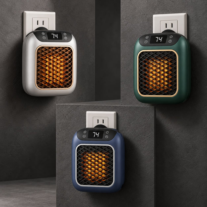 Compact Modern Fan Heater Adjustable Thermostat 800W Efficient Warmth for Personal Spaces