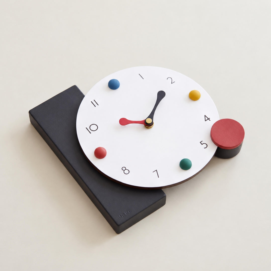 Modern Geometric Table Clock Silent Quartz Movement Eco-Friendly PMMA Compact Design 20x20 cm