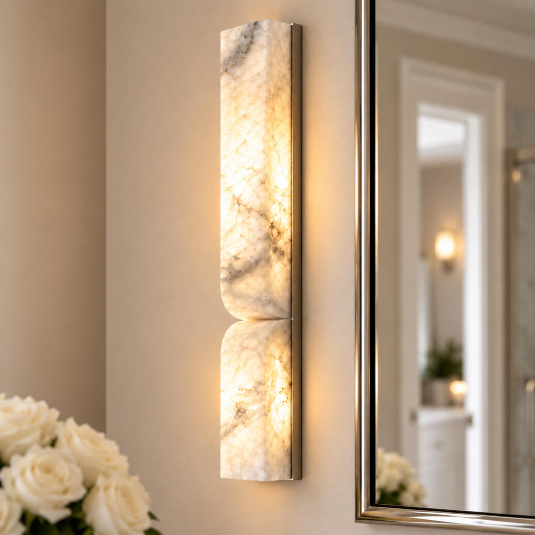 Modern Wall Light Flush Mount Glass Sconce LED Adjustable Design for Contemporary Spaces