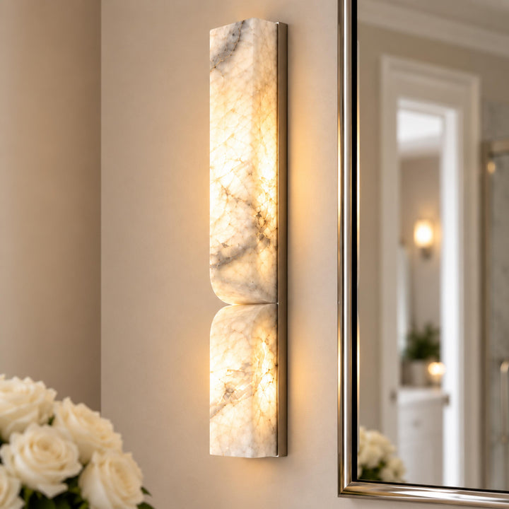Modern Wall Light Flush Mount Glass Sconce LED Adjustable Design for Contemporary Spaces