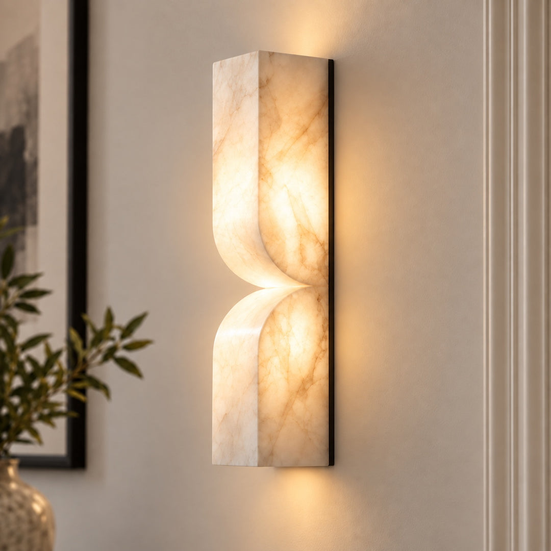 Modern Wall Light Flush Mount Glass Sconce LED Adjustable Design for Contemporary Spaces