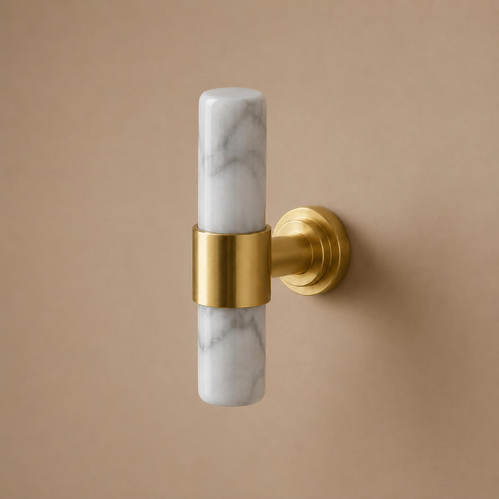 Modern Kitchen Cabinet Handles With Ergonomic Design Brass And Marble Durable Finish