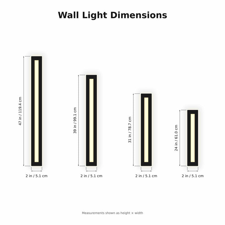 Modern Linear Wall Sconce LED Wall Light Iron Fixture with Acrylic Shade and Three Color Temperature Modes